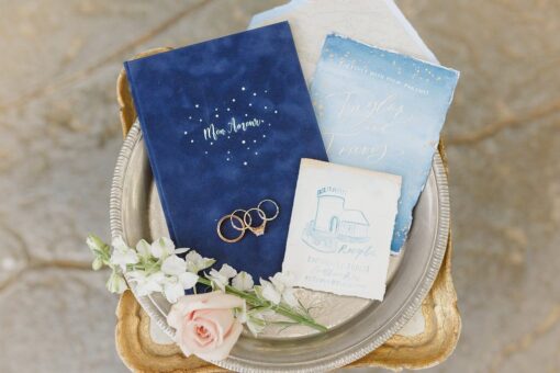 invitation suite luxury wedding countryside France vow book