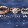 rose gold wedding bands engagement ring mon amour