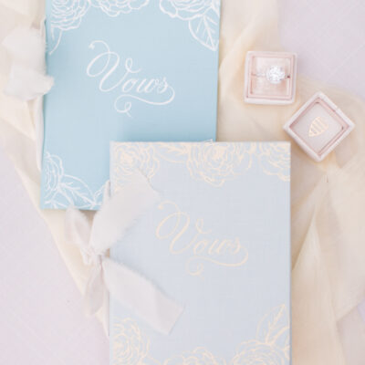 Wedding Story Writer Custom Vow Book Blue