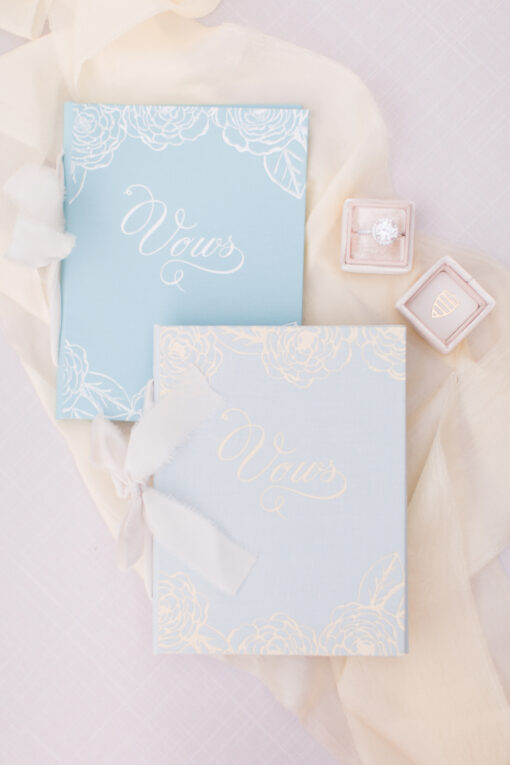 Wedding Story Writer Custom Vow Book Blue