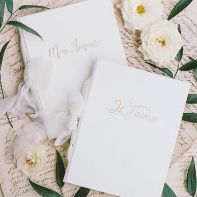 French Voeux Vow Books Wedding Story Writer