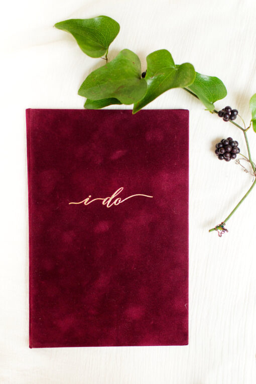 burgundy-i-do-vow-book-wedding-story-writer-luxury-weddings