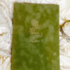 Green velvet vow book fairytale weddings