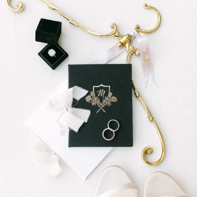 black-m-floral-crest-vow-book